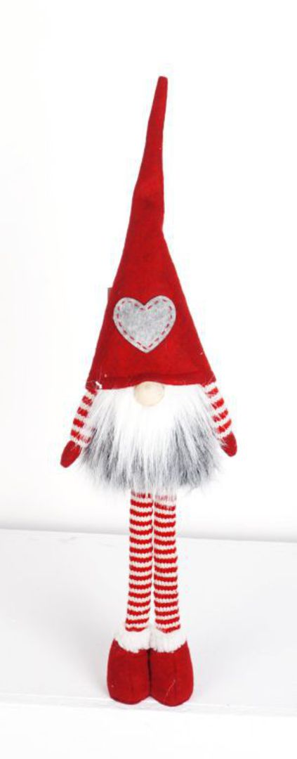 Plush Tall Long Legs Santa Grey Star Hat 54cm image 0